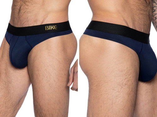 Men's Active Thong – Athletic Performance Underwear (Navy) by BIKE Athletic
