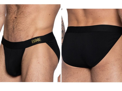 Men's Active Jock Brief – Athletic Support Underwear (Black) by BIKE Athletic