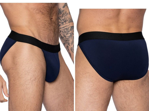 Men's Active Jock Brief – Athletic Support Underwear (Navy) by BIKE Athletic
