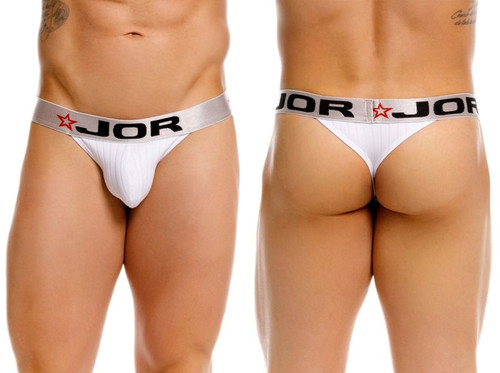 Men's Cronos Thong – Minimalist Men's Thong Underwear (White) by JOR