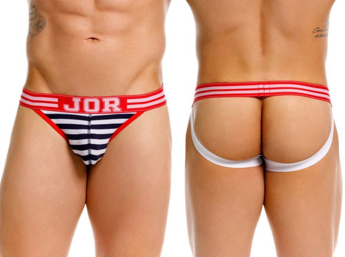 Men's Santorini Jockstrap – Nautical Athletic Men's Underwear (Stripes) by JOR