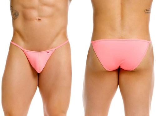 Men's Axel Bikini – Minimalist Low-Rise Men's Bikini Underwear (Candy Pink) by JOR