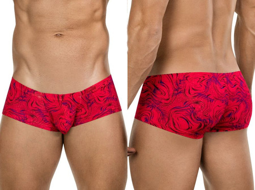 Men's Helion Trunks – Modern Low-Rise Trunk Underwear (Red) by Clever
