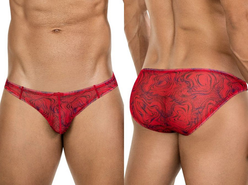 Men's Calipso Bikini – Breathable Mesh Bikini Underwear (Red) by Clever