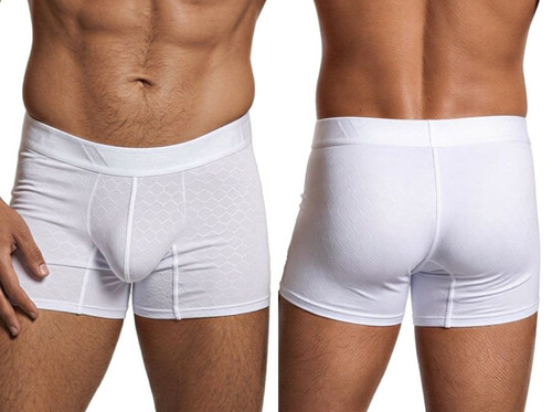 Men's Microfiber Boxer Briefs – Performance Microfiber Boxer Briefs (White) by Xtremen