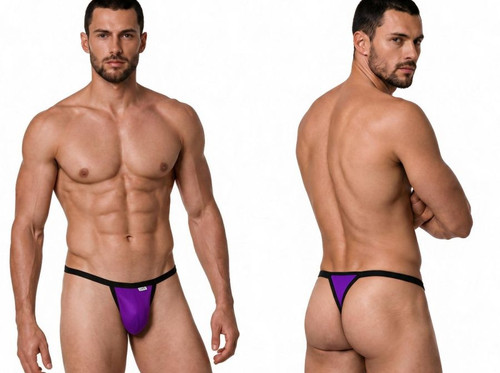 Men's String Thong – Low Rise Sexy Pouch Underwear (Orchid) by CandyMan