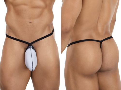 Men's G-String – Minimalist Contoured Pouch Underwear (Gray) by Pikante