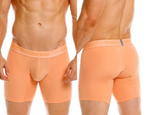 Men’s Classic Boxer Briefs – Sleek Performance Stretch Underwear (40-Apricot) by Unico