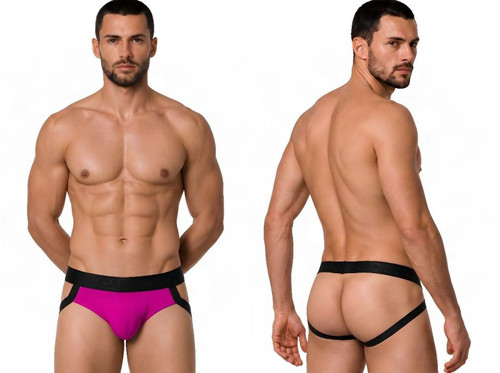 Men’s Jockstrap – Bold Sexy Supportive Underwear (Magenta) by CandyMan