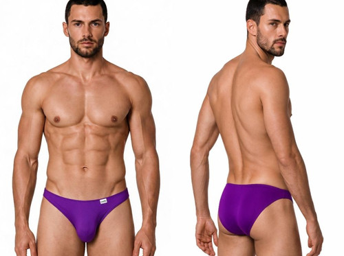 Men’s Bikini – Sleek Low-Rise Minimal Coverage Underwear (Orchid) by CandyMan