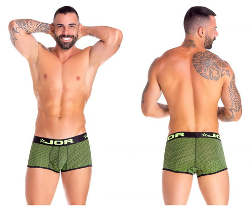 0817 JOR Men's Neon Boxer Briefs Color Black