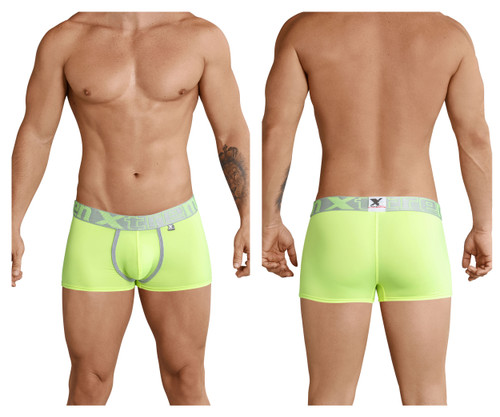 91028 Xtremen Men's Piping Boxer Briefs Color Green