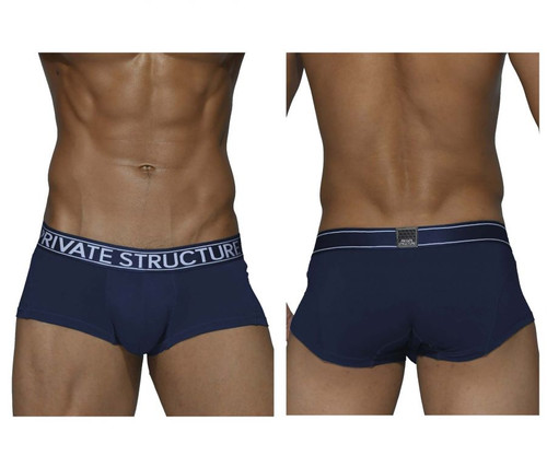 PBUX4073 Private Structure Men's Platinum Bamboo Trunks Color Midnight Navy