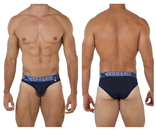 91079 Xtremen Men's Microfiber Bikini Color Dark Blue