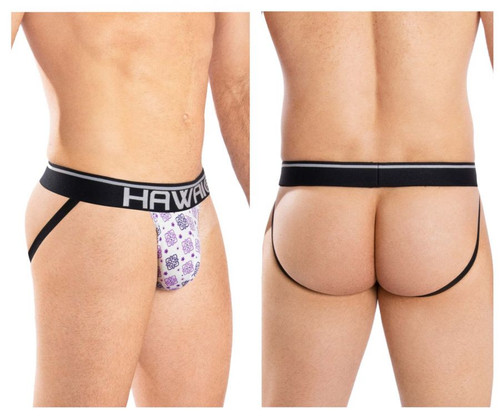 42052 Hawai Men's Arabesque Athletic Jockstrap Color Purple