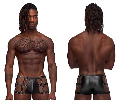 PAK-155 MalePower Men's Fetish Vulcan Trunks Color Black