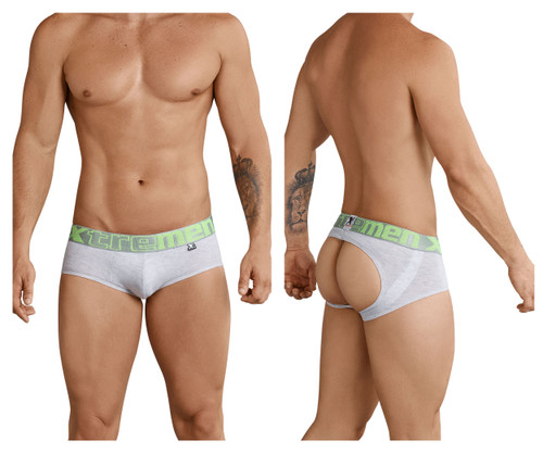 91032 Xtremen Men's Butt lifter Jock Brief Color White