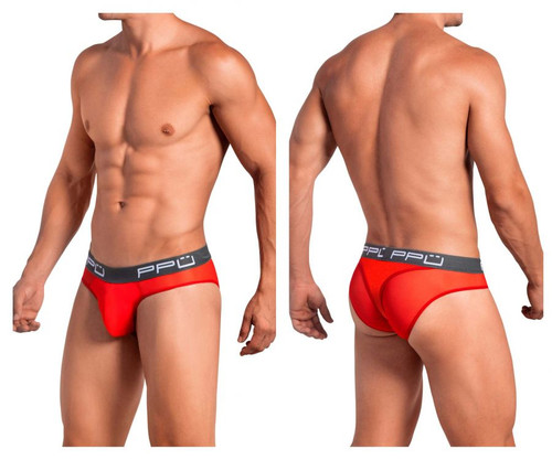 2113 PPU Men's Mesh Bikini Thong Color Red