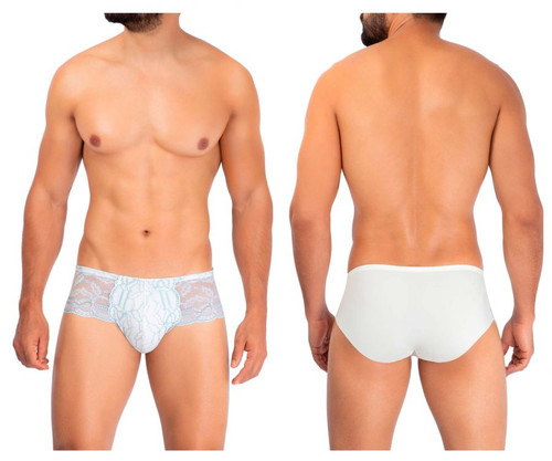 42156 Hawai Men's Solid Lace Briefs Color Vanilla