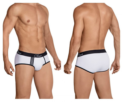 5016 Clever Men's Pertinax Piping Briefs Color White