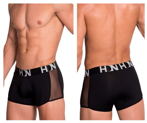 964 Hidden Men's Mesh-Side Trunks Color Black