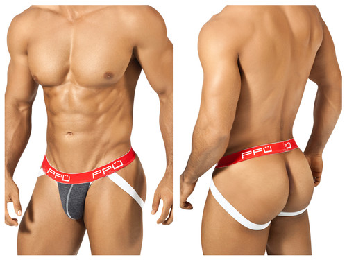 1308 PPU Men's Cotton Jockstrap Color Gray