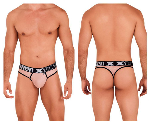 91091 Xtremen Men's Frice Microfiber Thong Color Pink