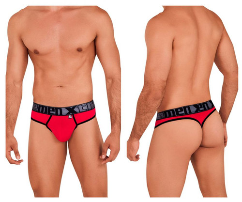 91094 Xtremen Men's Microfiber Thong Color Red