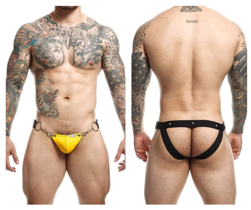 DMBL03* MaleBasics Men's Dngeon Snap Jockstrap Color Yellow