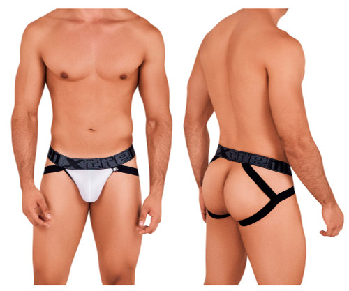 91102 Xtremen Men's Microfiber Jockstrap Color White