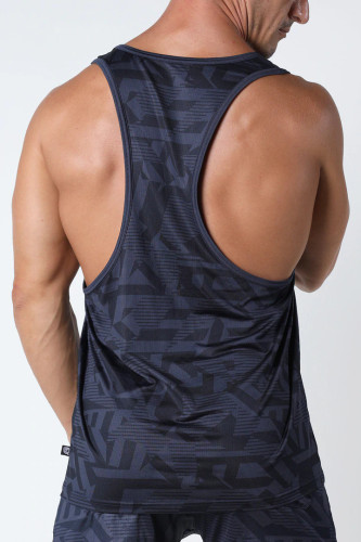 Timoteo Active Sport Racer-Back Tank Top Color Black