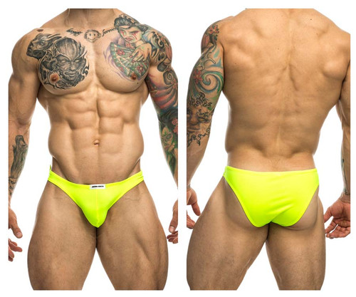 XSJ01 JUSTIN+SIMON Men's Classic Bikini Color Neon Green