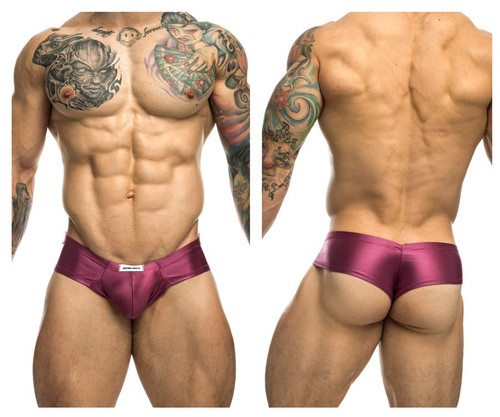 XSJ22 JUSTIN+SIMON Men's Cheek Briefs Color Wine