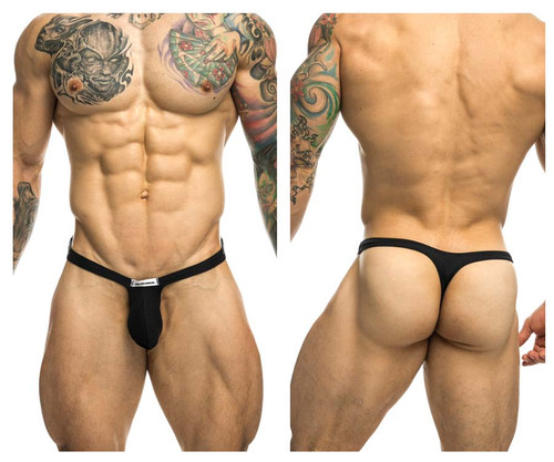 XSJBU02 JUSTIN+SIMON Men's Bulge Thong Color Black