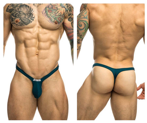 XSJBU02 JUSTIN+SIMON Men's Bulge Thong Color Opal Green