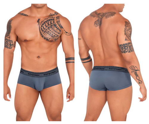 91140 Xtremen Men's Ultra-Soft Trunks Color Dark Gray