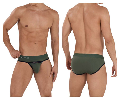 1146 Clever Men's Celestial Briefs Color Green