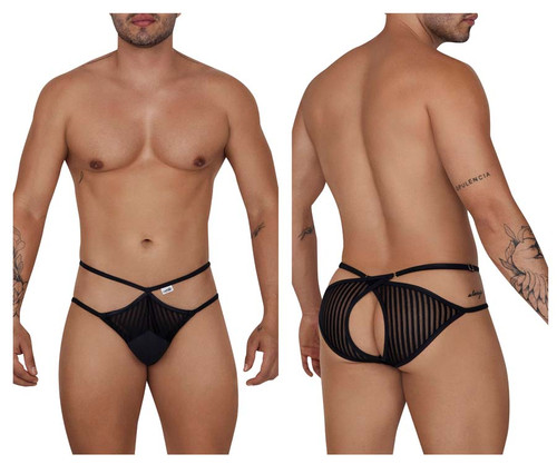 99681 CandyMan Men's Mesh Briefs Color Black