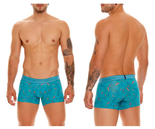 23050100101 Unico Men's Efige Trunks Color 63-Turquoise