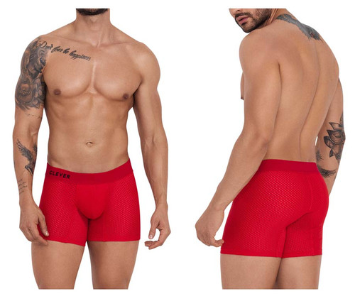 1260 Clever Men's Euphoria Boxer Briefs Color Red