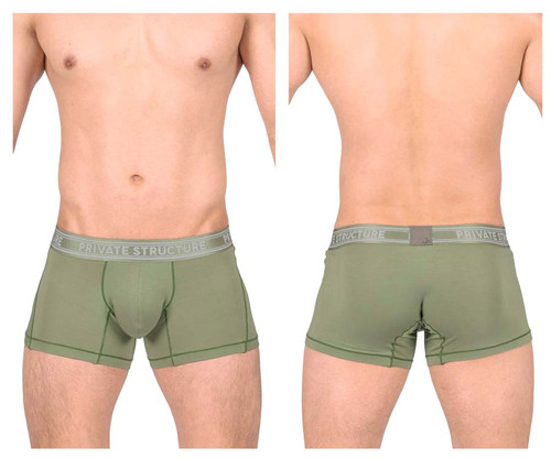 PBUT4379 Private Structure Men's Bamboo Trunks Color Olive