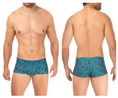 42321 HAWAI Men's Microfiber Trunks Color Green