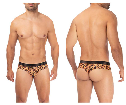 42345 HAWAI Men's Microfiber Thong Color Animal Print