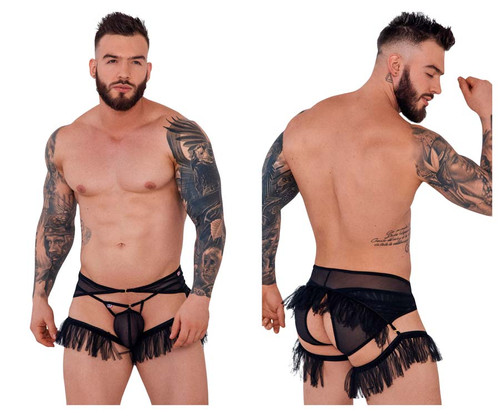 1294 Pikante Men's Greenman Jockstrap Color Black