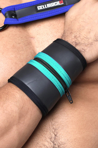 CellBlock 13 Buckle-Up Neoprene Wallet Cuff Color Turquoise