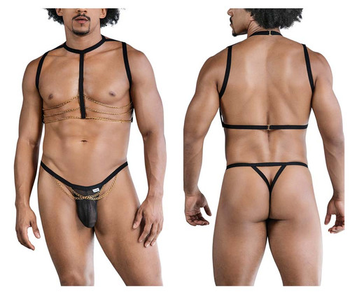 99818 CandyMan Men's Two Piece Outfit Color Black