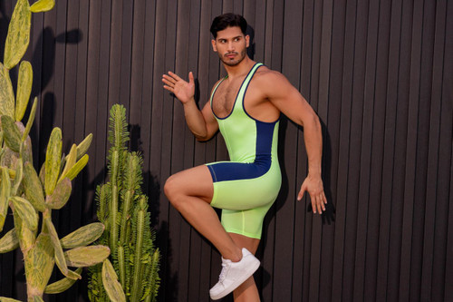 2216 JOR Men's Fighter Bodysuit Color Green