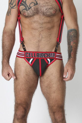 CellBlock 13 Rogue Neoprene Jockstrap Color Red