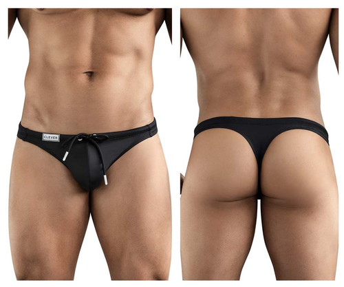 1789 Clever Men's Rio Swim Thongs Color Black