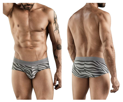1801 Clever Men's Cebra Briefs Color Gray
